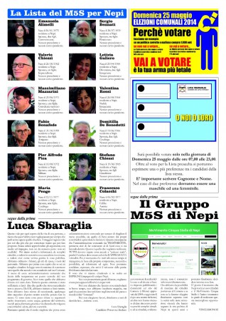Seconda pagina giornale elettorale